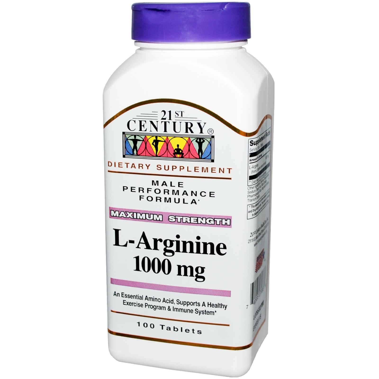 21st Century L-Arginine 1000 mg 100 tabs - зображення 1