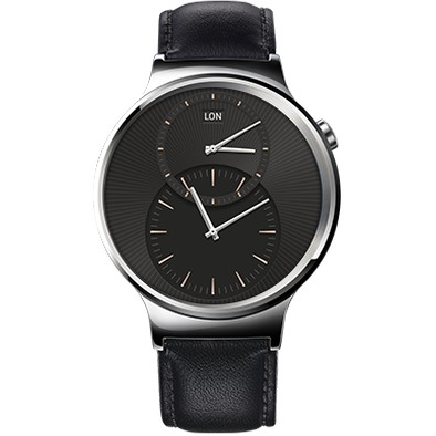 HUAWEI Watch (Stainless Steel with Black Leather Strap) - зображення 1