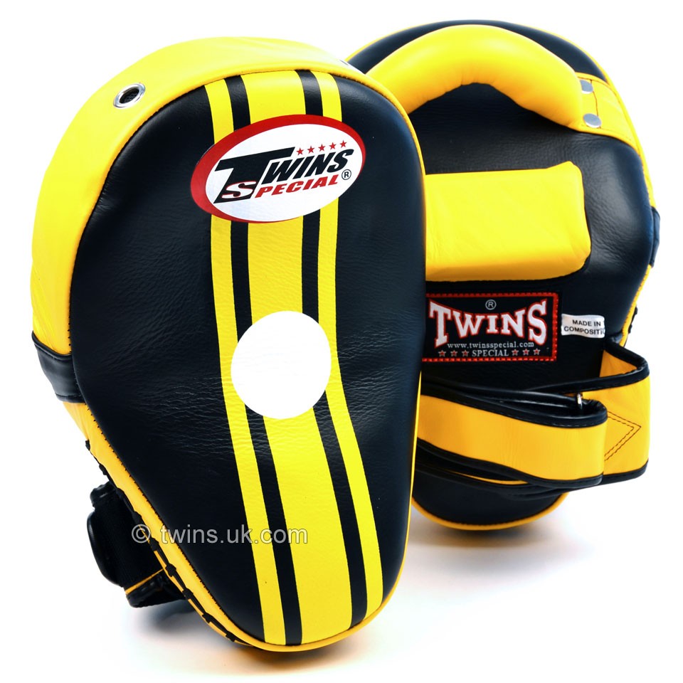 Twins Special Curved Leaf Leather Kick Pads (KPL-11) - зображення 1