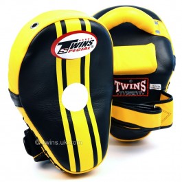 Twins Special Curved Leaf Leather Kick Pads (KPL-11)