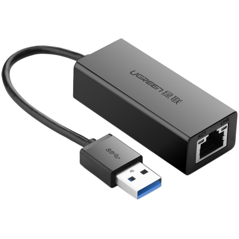 UGREEN CR111 USB 3.0 Ethernet адаптер 1Gbps black (20256) - зображення 1