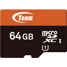 TEAM 64 GB microSDXC UHS-I + SD Adapter TUSDX64GUHS03