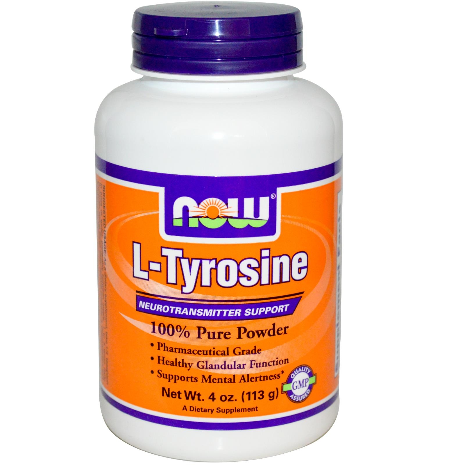 Now L-Tyrosine Powder 113 g /282 servings/ Pure - зображення 1