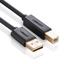   UGREEN US135 USB 2.0 AM to BM Print Cable 5m Black (10352)