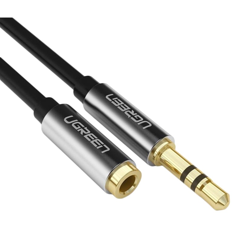 UGREEN AV118 3.5mm Male to 3.5mm Female Extension Cable mini-jack 3.5 мм 1м Gray (10592) - зображення 1