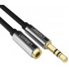 UGREEN AV118 3.5mm Male to 3.5mm Female Extension Cable mini-jack 3.5 мм 2м Gray (10594) - зображення 1