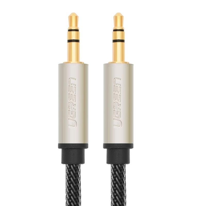 UGREEN AV125 3.5mm Male to 3.5mm Male Braided Audio Cable mini-jack 3.5 мм 1м Gray (10602) - зображення 1
