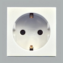 MK Electric Модуль электрический одинарный, 220В, 50х50 мм, белый (K5831WHI)