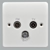 MK Electric Розетка TV / FM / SAT, 86x86 мм, Logic Plus, белая (K3553 WHI) - зображення 2