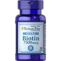 Puritan's Pride Biotin 7500 mcg 50 таб - зображення 1