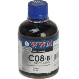 WWM Чернила для Canon CLI-8B 200г Black Водорастворимые (C08/B)
