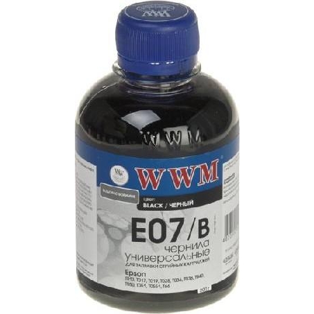 WWM Чернила для Epson Stylus C42/C48/C62 200г Black Водорастворимые (E07/B) - зображення 1