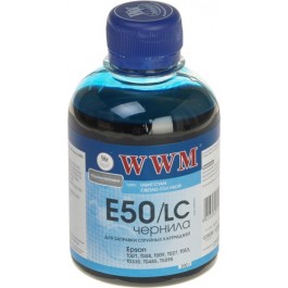 WWM Чернила для Epson 820/ 870/ R200/ R220/ R320/ R340/ RX620 200г Light Cyan E50/LC