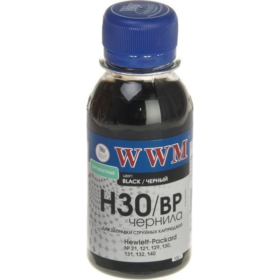 WWM Чернила для HP №21/121/122 100г Black Пигментные (H30/BP-2) - зображення 1