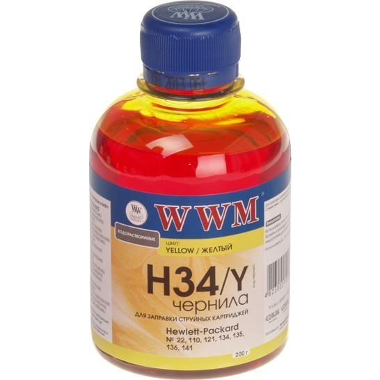 WWM Чернила для HP №22/121/122 200г Yellow Водорастворимые (H34/Y) - зображення 1