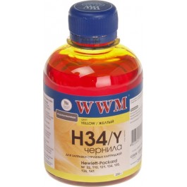 WWM Чернила для HP №22/121/122 200г Yellow Водорастворимые (H34/Y)