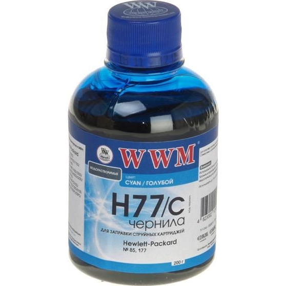 WWM Чернила для HP №177/84 200г Cyan Водорастворимые (H77/C) - зображення 1