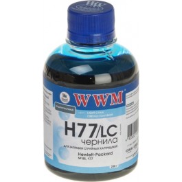 WWM Чернила для HP №177/84 200г Light Cyan Водорастворимые (H77/LC)