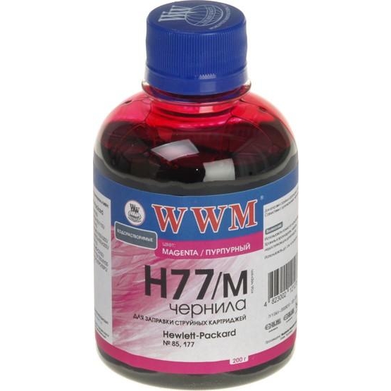 WWM Чернила для HP №177/84 200г Magenta Водорастворимые (H77/M) - зображення 1