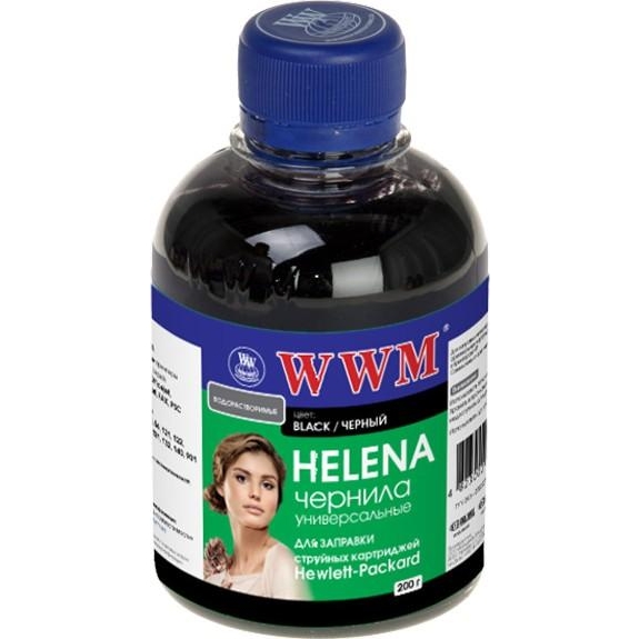 WWM Чернила HELENA для HP 200г Black Водорастворимые (HU/B) - зображення 1