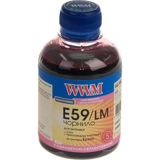 WWM Чернила для Epson R2880/ R3000/ 4800/ 7800/ 9800 200г Light Magenta (E59/LM) - зображення 1