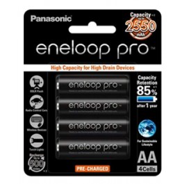   Panasonic AA 2450mAh NiMh 4шт Eneloop Pro (BK-3HCCE/4BE)