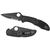 Spyderco Delica 4 Half Serrated Black Blade (C11PSBBK) - зображення 1