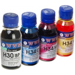 WWM Комплект чернил HP №21/121/131 (4 х 100г) BP/C/M/Y (H30/34SET-2)