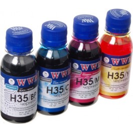 WWM Комплект чернил HP №21/121/131 BP/C/M/Y (4 х 100г) (H35SET-2)