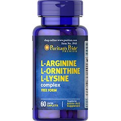 Puritan's Pride L-Arginine L-Ornithine L-Lysine 60 caps - зображення 1