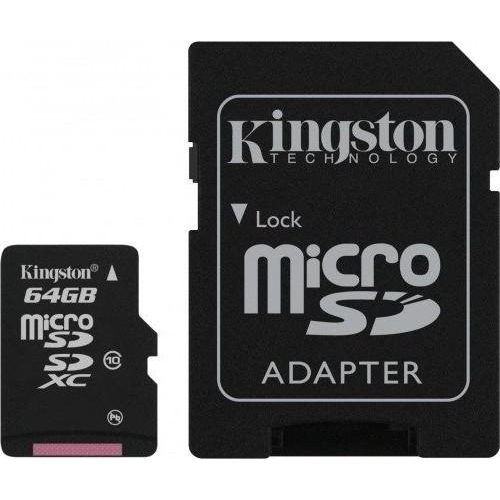 Kingston 64 GB microSDXC class 10 + SD Adapter SDCX10/64GB - зображення 1