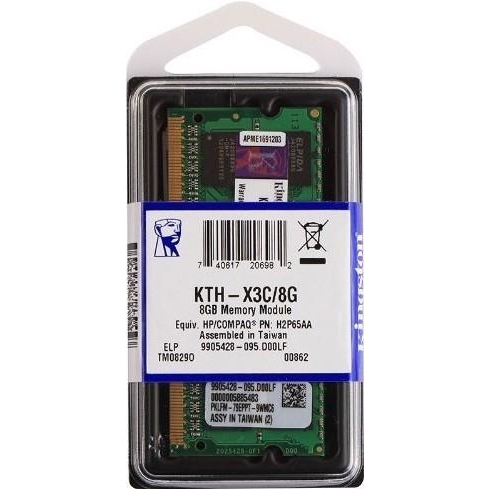 Kingston 8 GB SO-DIMM DDR3 1600 MHz (KTH-X3C/8G) - зображення 1