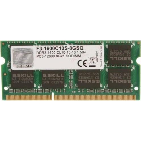 G.Skill 8 GB DDR3 1600 MHz (F3-1600C10S-8GSQ) - зображення 1