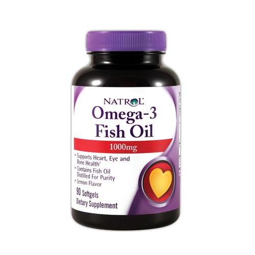 Natrol Omega-3 Fish Oil 1,000 mg 90 caps Lemon - зображення 1