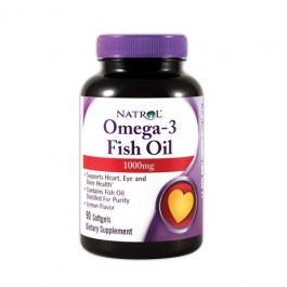 Natrol Omega-3 Fish Oil 1,000 mg 90 caps Lemon