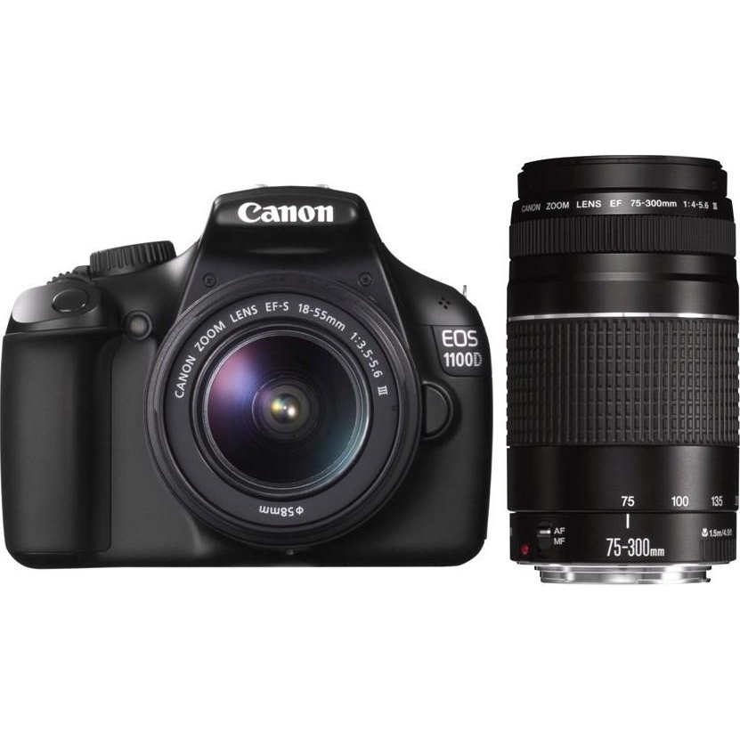 Canon EOS 1100D kit (18-55 + 75-300 + 50mm) EF-S IS - зображення 1