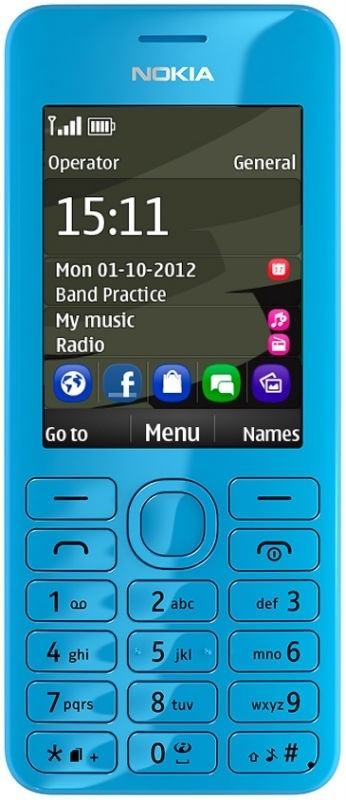 Nokia Asha 206 (Cyan) - зображення 1