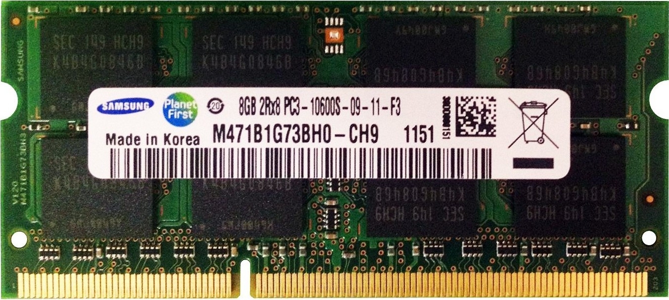 Samsung 8 GB SO-DIMM DDR3 1333 MHz (M471B1G73BH0-CH9) - зображення 1