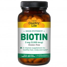 Country Life High Potency Biotin 5 mg 60 caps