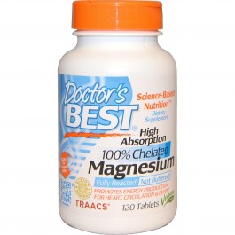 Doctor's Best High Absorption 100% Chelated Magnesium 120 tabs /60 servings/