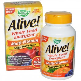 Nature's Way Alive! Whole Food Energizer Multi-Vitamin 90 tabs