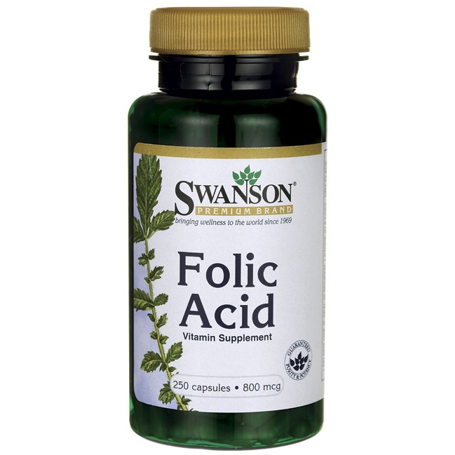 Swanson Folic Acid 800 mcg 250 caps - зображення 1