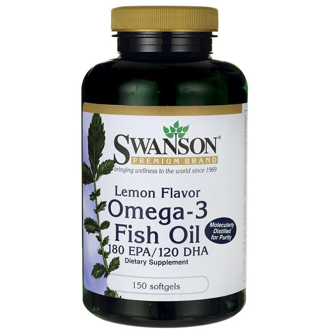 Swanson Omega-3 Fish Oil 150 caps Lemon - зображення 1