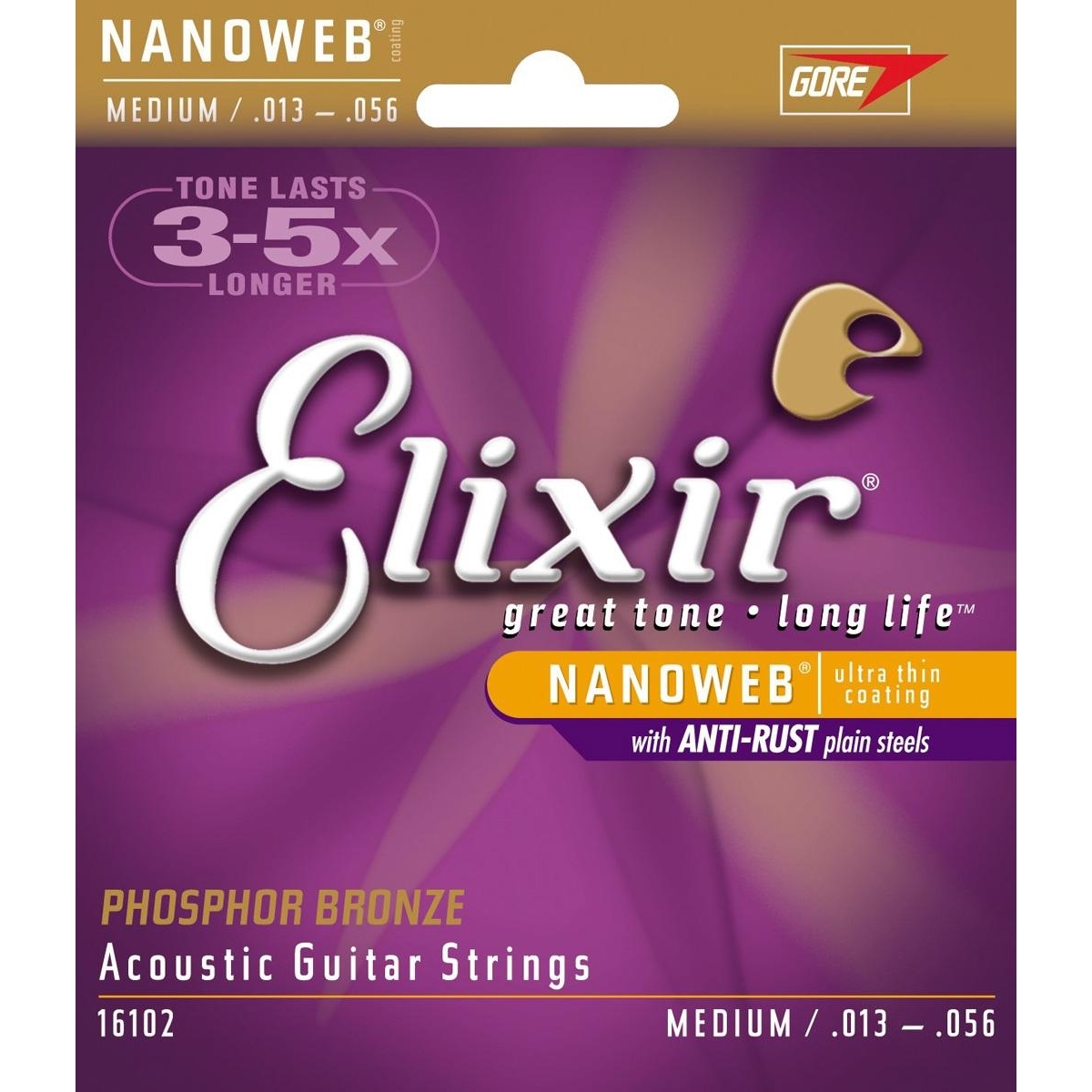 Elixir PB NW M Nanoweb Phosphor Bronze Acoustic Medium 13/56 (16102) - зображення 1