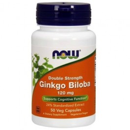 Now Ginkgo Biloba 120 mg 50 caps