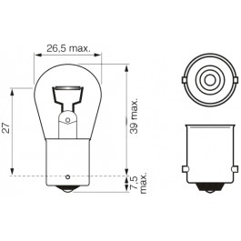 Bosch BA15s 12V 18W (1987302214)