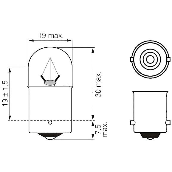 Bosch BA15s 24V 10W (1987302505) - зображення 1