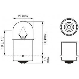   Bosch BA15s 24V 10W (1987302505)