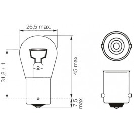   Bosch BA15s 24V 21W (1987302501)