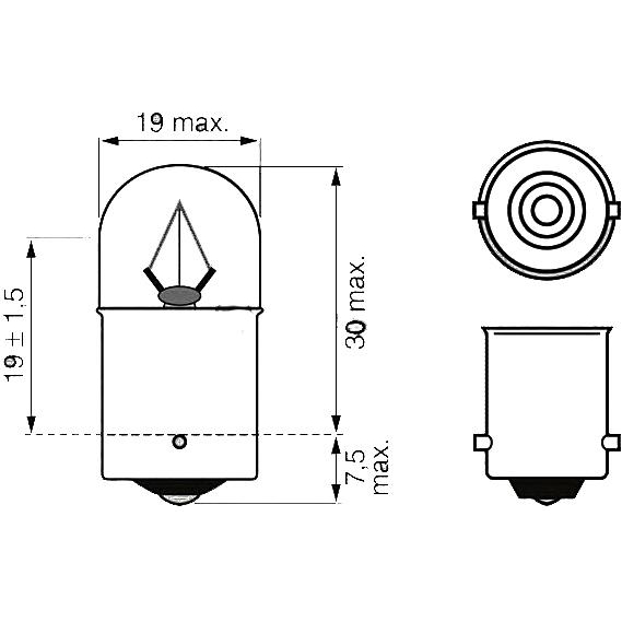 Bosch BA15s 24V 5W (1987302510) - зображення 1